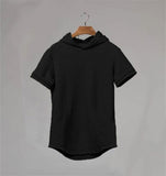 Slim Fit T-shirt Men Short Sleeve Hoodie